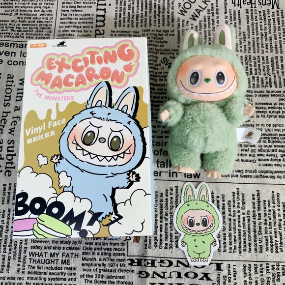 Labubu The Monsters Exciting Macaron GreenGrape - Picture 2 of 8